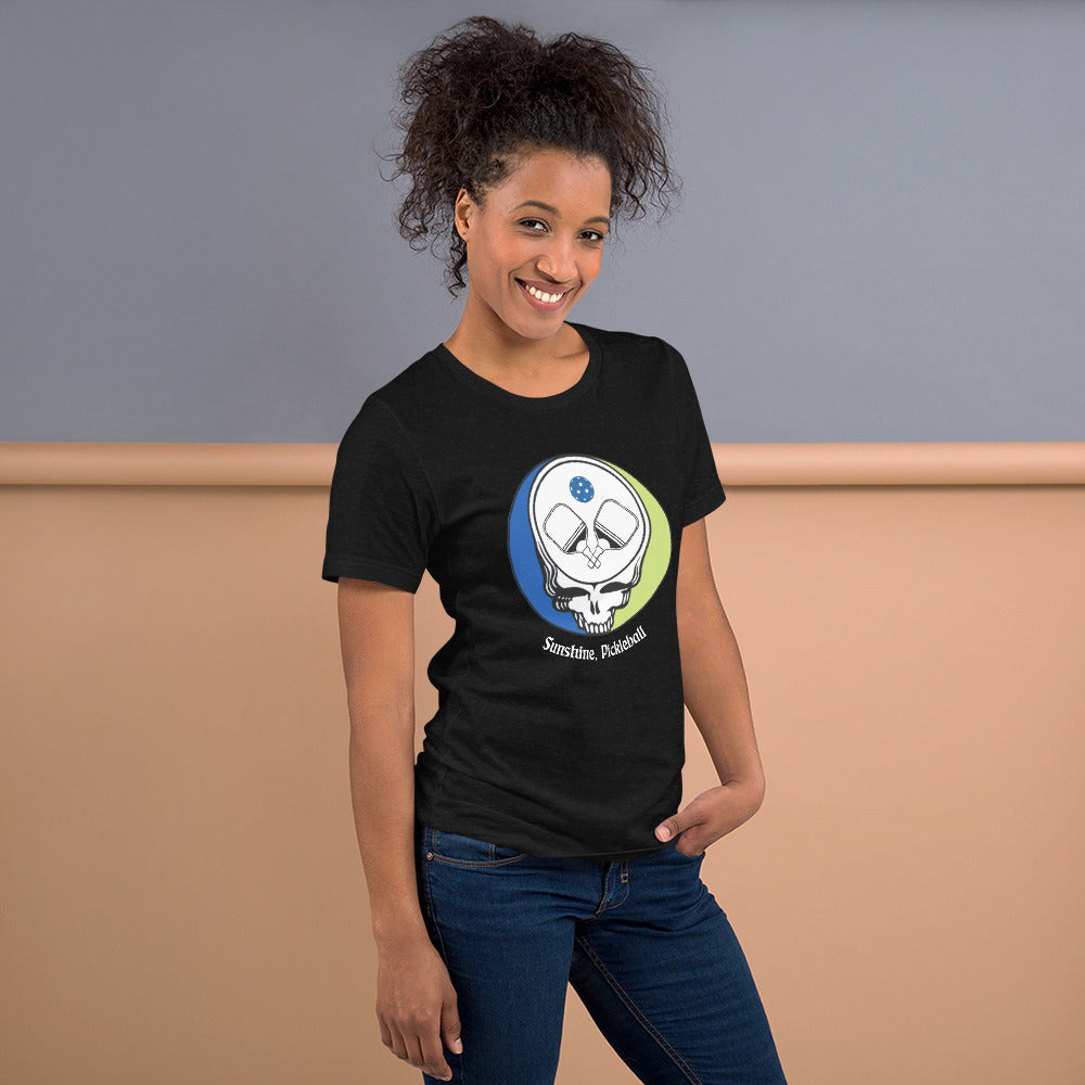 "Sunshine, Pickleball" Dark Unisex t-shirt